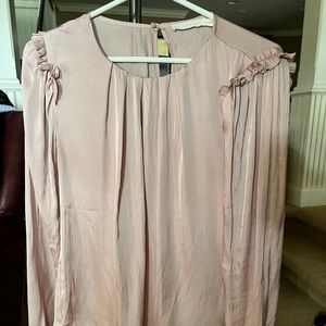 Light pink silky blouse